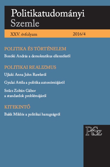 Rawls, a realizmus előfutára? A moralista szerző elméletének változása realista szemszögből A Theory of Justice-tól a Political Liberalismig