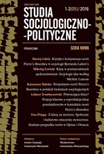 Perspective of Pierre Bourdieu’s Theory in Polish Sociological Research Cover Image