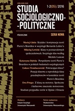 Powracająca klasa? Pozycja klasowa a reprodukcja klasy przedsiębiorców w kontekście teorii Pierre’a Bourdieu