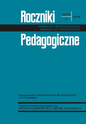 Jubilee Conference of the Institute of Pedagogy of the Catholic University of Lublin, “Adequate Pedagogy in the Context of Great Tradition”, Lublin, 17-19 October 2016