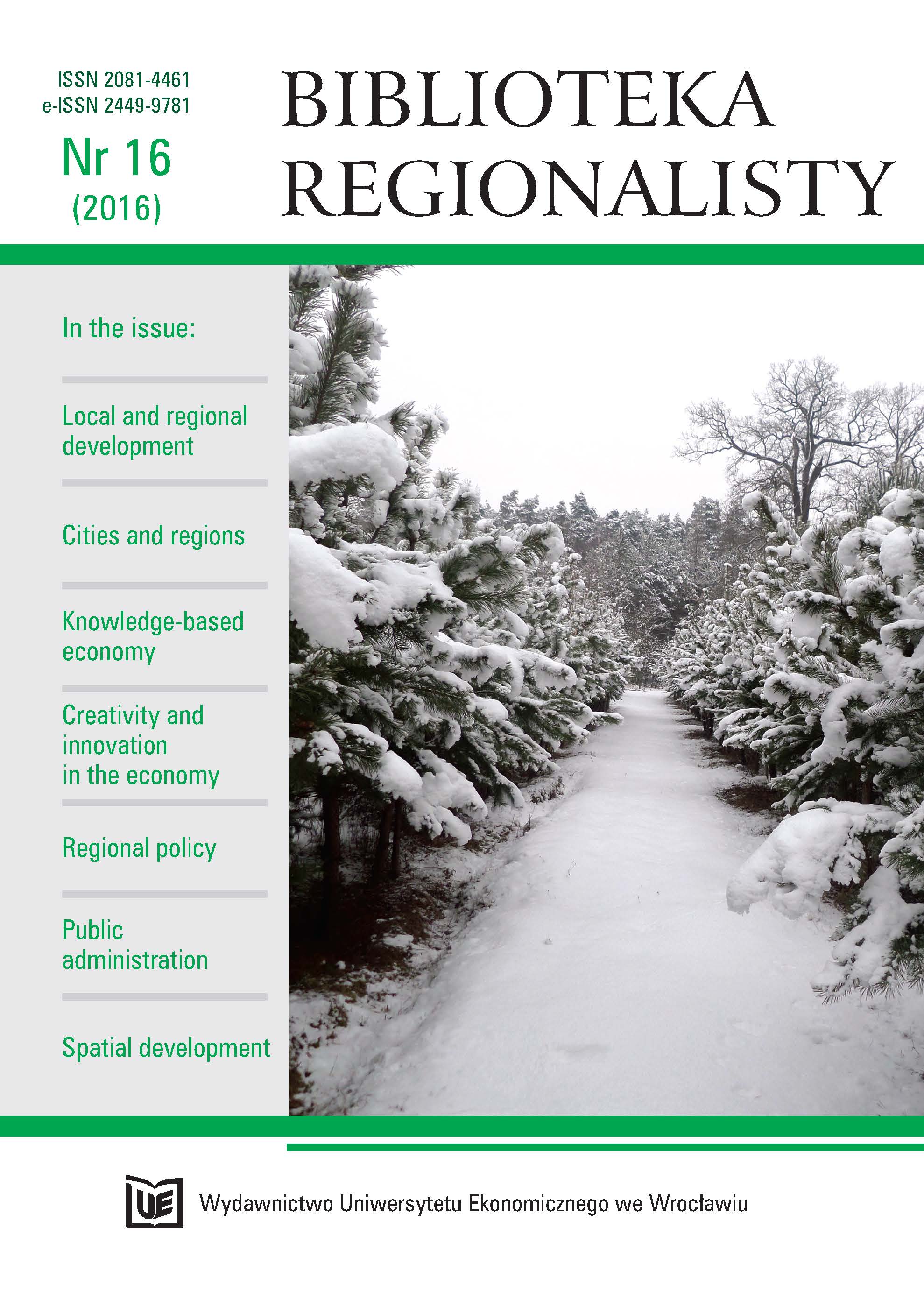 The effects of revitalizing actions – identification and significance for the development policy of a region (a case study of Opolskie Voivodeship) Cover Image