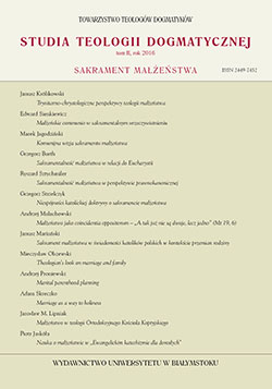 The sacrament of marriage in the consciousness of Polish Catholics in the context of the transformation of the family Cover Image