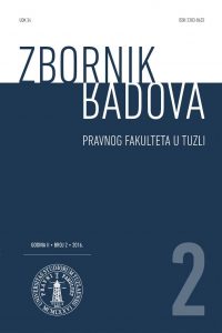 Property claim to the injured party in the legislation and jurisprudence in the Federation of Bosnia and Herzegovina Cover Image