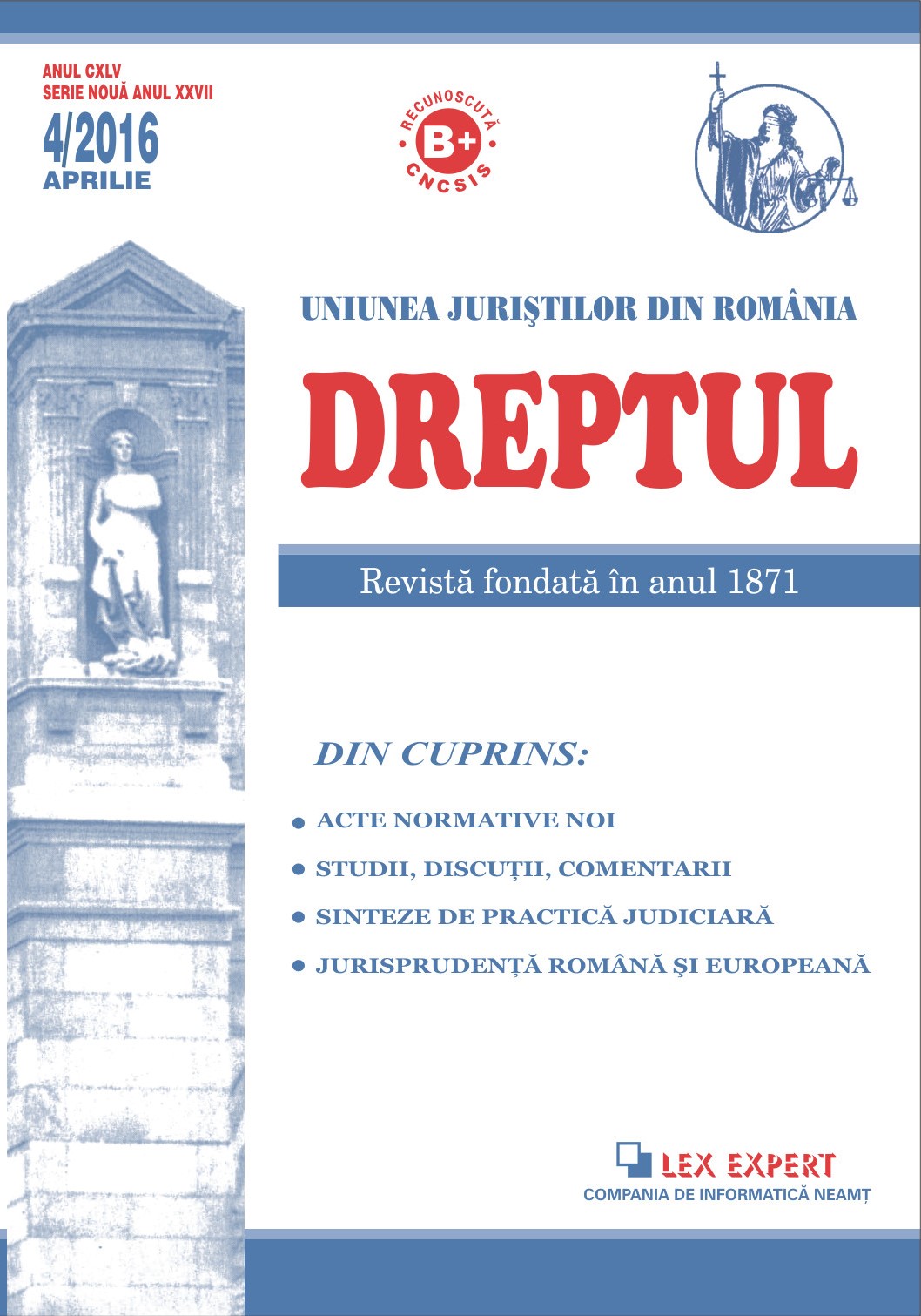 Some considerations on the free access to justice established by Article 21 of the Romanian Constitution, republished Cover Image