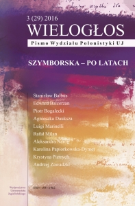 Wisława Szymborska – On Anthropocentrism with Moderation Cover Image