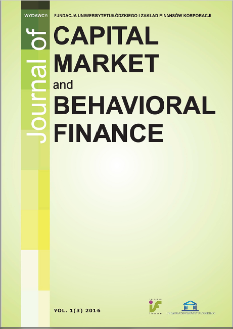 SEASONAL ANOMALIES ON THE CAPITAL MARKETS: JANUARY EFFECT AND JANUARY BAROMETER ON THE WARSAW STOCK EXCHANGE Cover Image