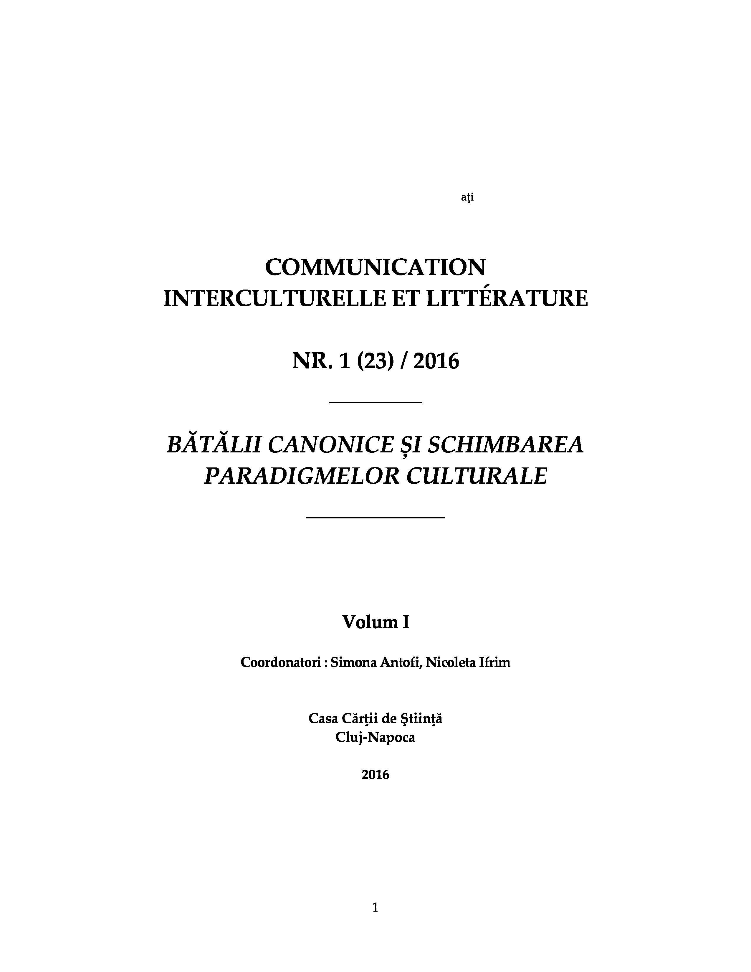 Reconstrucție identitară prin scriitura recuperatorie a „cărții vorbite”. Norman Manea, Curierul de Est. Dialog cu Edward Kanterian Cover Image