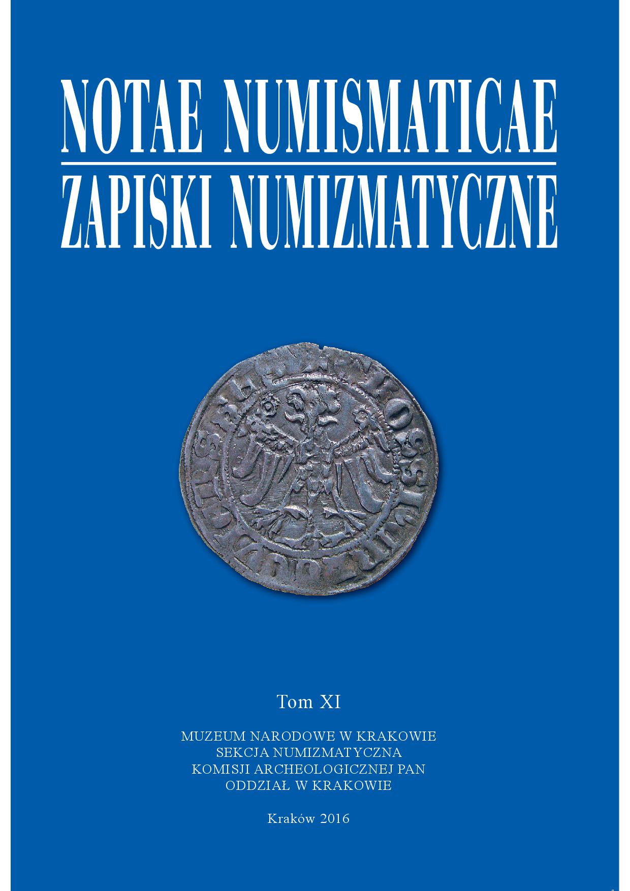 ADAM DEGLER Catalogue of Ancient Coins in the Ossoliński National Institute. Part 6: Coins of the Roman Empire: Pertinax–Severus Alexander. Ossoliński National Institute Publishing House, Wrocław 2016, 163 pages, 30 plates, appendix Cover Image