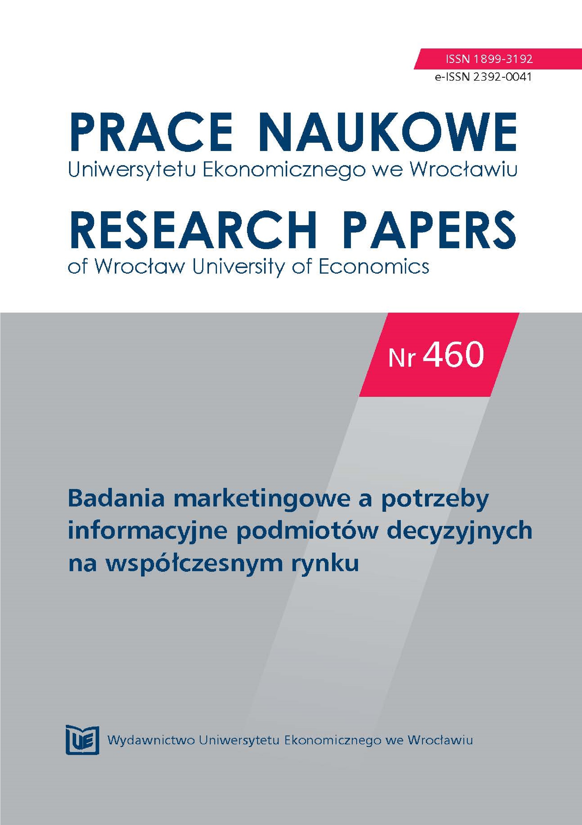 MARKETING RESEARCH CONSIDERED
IN THE CONTEXT OF USING
IT FOR COMMUNICATION IN THE PUBLIC SECTOR Cover Image