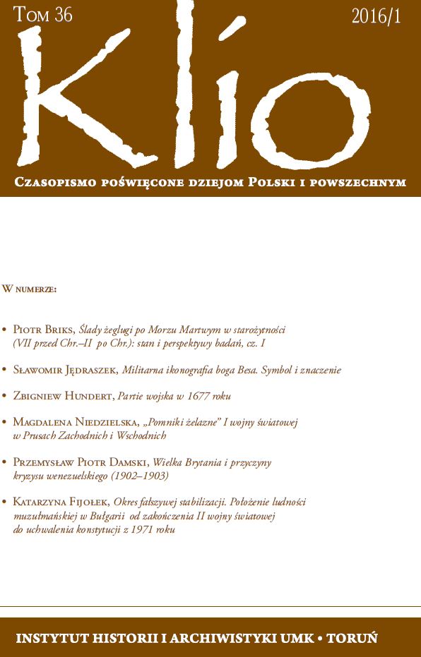 Dyslokacja partii wojska koronnego w 1677 roku. Przyczynek do badań pogranicza polsko-tureckiego oraz organizacji armii w dobie pokoju 1677–1683