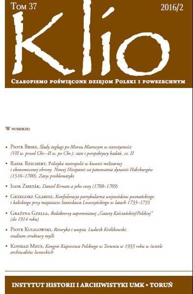 Polityka metropolii w kiuestii militarnej i ekonomicznej obrony No mej Hiszpanii za panoirania dynastii Habsburgom (1516-1700). Zarys problematyki