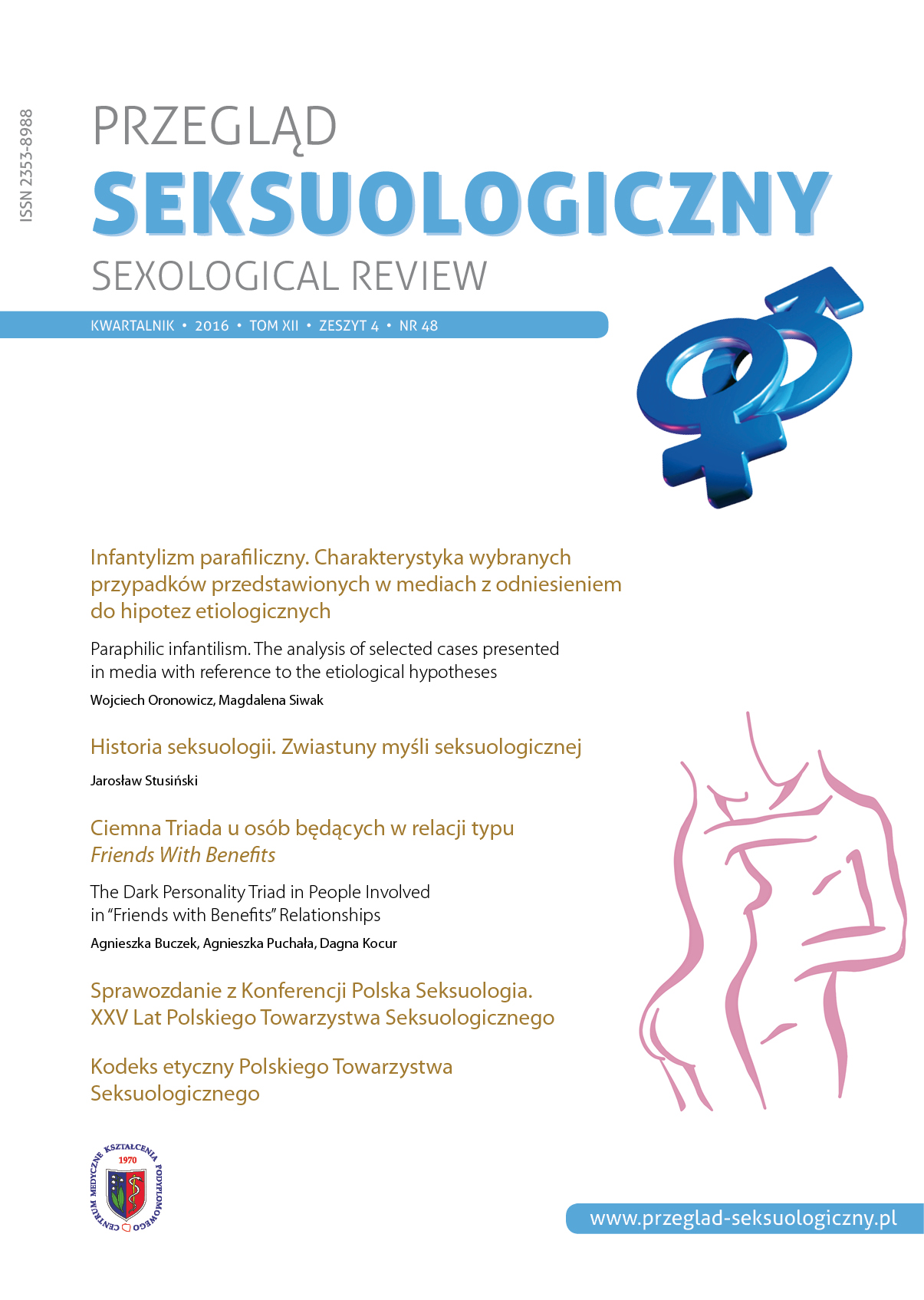 Historia seksuologii. Zwiastuny myśli seksuologicznej. Cover Image