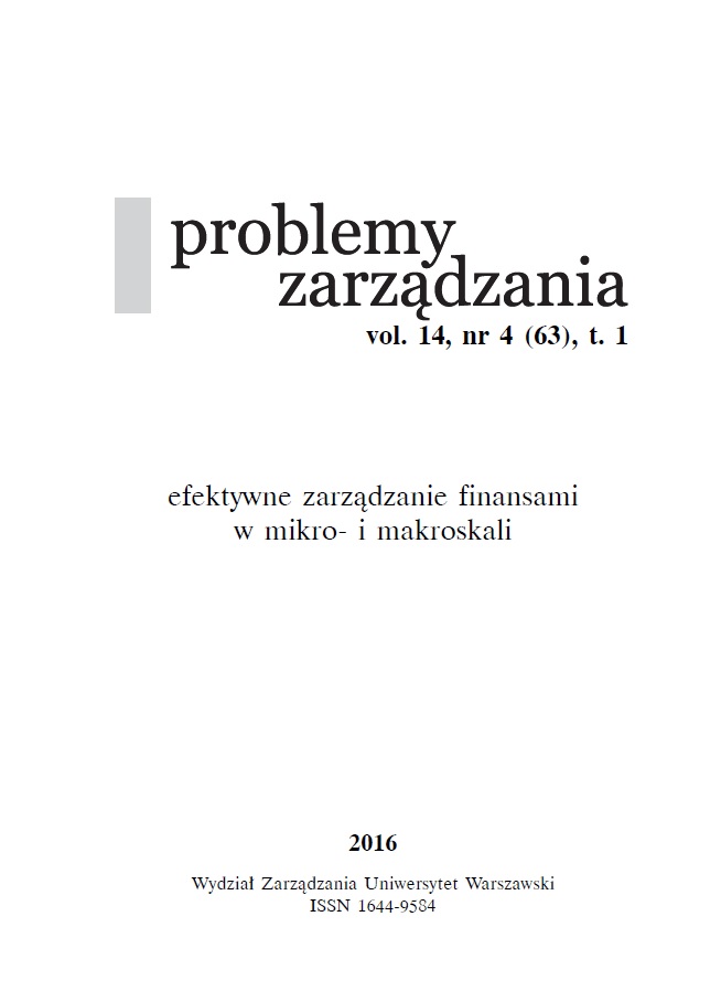 “Earnings Management” as a Factor for Underpricing Initial Public Offerings: Evidence from the Warsaw Stock Exchange Cover Image