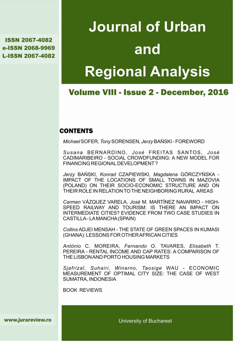 IMPACT OF THE LOCATIONS OF SMALL TOWNS IN MAZOVIA (POLAND) ON THEIR SOCIO-ECONOMIC STRUCTURE AND ON THEIR ROLE IN RELATION TO THE NEIGHBORING RURAL AREAS