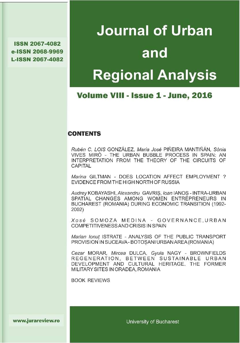 GOVERNANCE, URBAN COMPETITIVENESS AND CRISIS IN SPAIN Cover Image