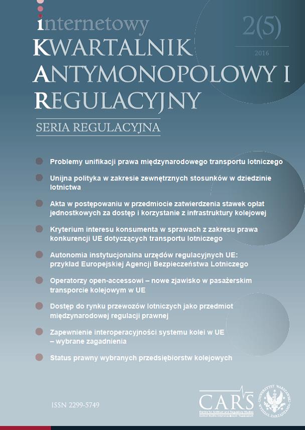Interpretative Guidelines on Regulation (EC) No 1371/2007 on rail passengers’ rights and obligations – clarification or increasing doubts? Cover Image