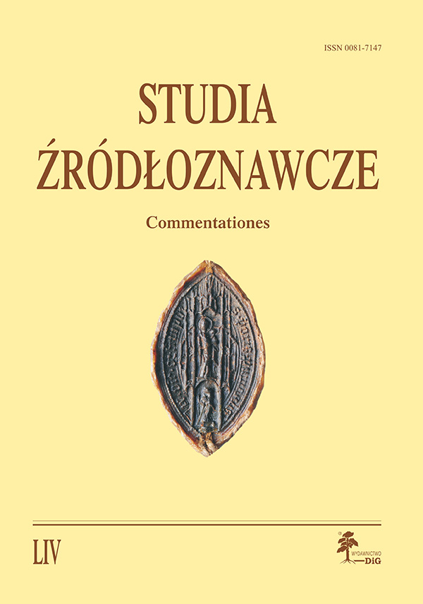 A Medieval Catalogue of the Bishops of Poznań Concealed within the Annals of Lubin Cover Image