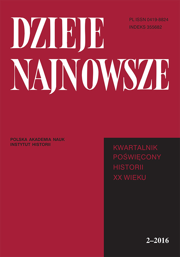 Crisis in Relations between Poland and Romania in 1934–1936 in the Light of Polish Diplomatic Documents Cover Image