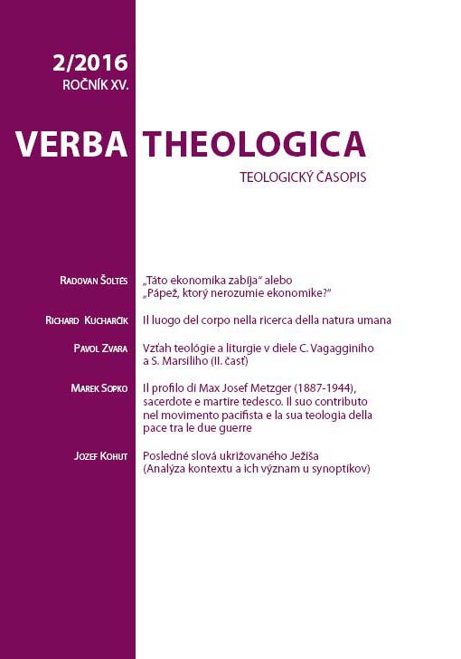 Il profilo di Max Josef Metzger (1887-1944), sacerdote e martire tedesco