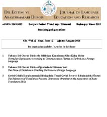 Çeviri Odaklı Karşılaştırmalı Dilbilgisinin Temel Çeviri Becerisi Edinimindeki Önemi