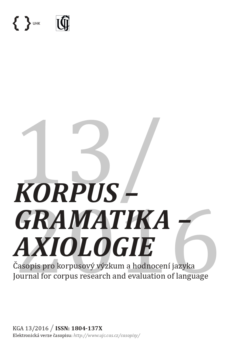 (Zprávy z Českého národního korpusu) Cover Image