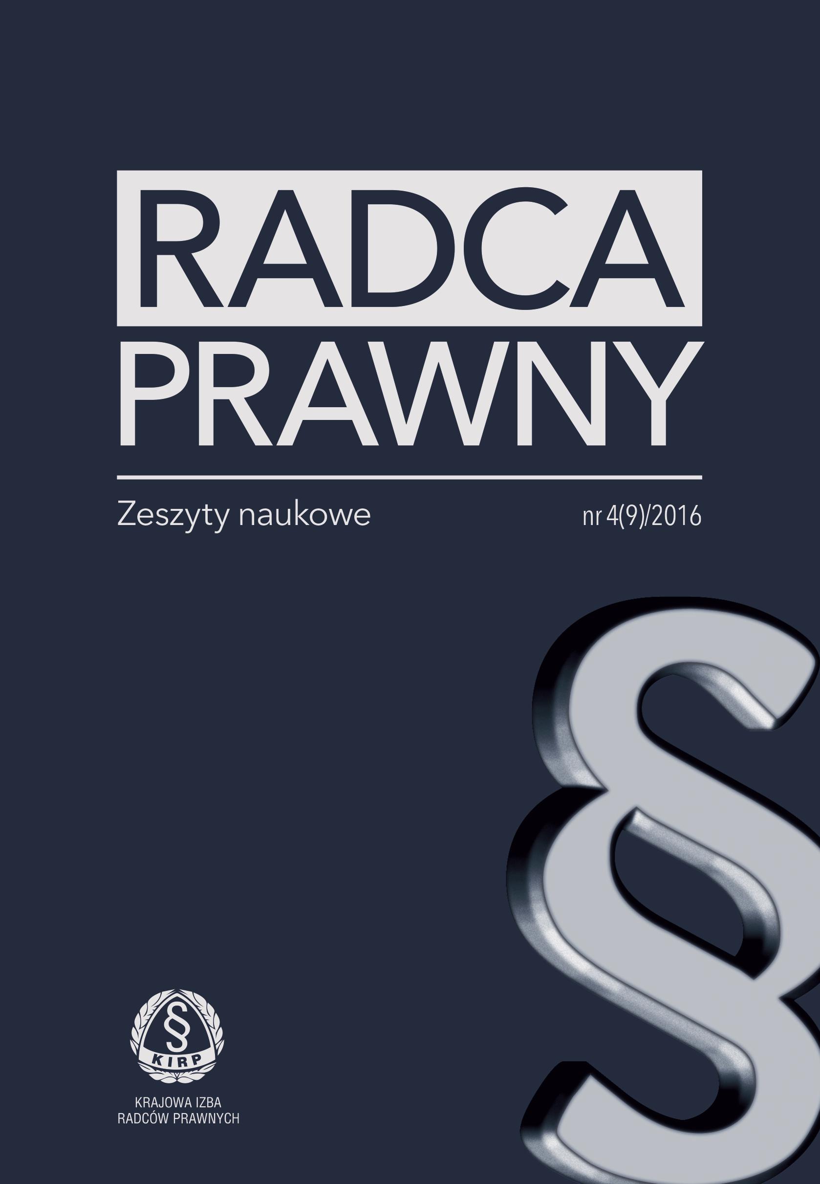 Dialog społeczny a udział prawników w debacie publicznej. Po-rozumienie samorządów zawodowych i stowarzyszeń prawniczych – doświadczenia i perspektywy 2015–2016