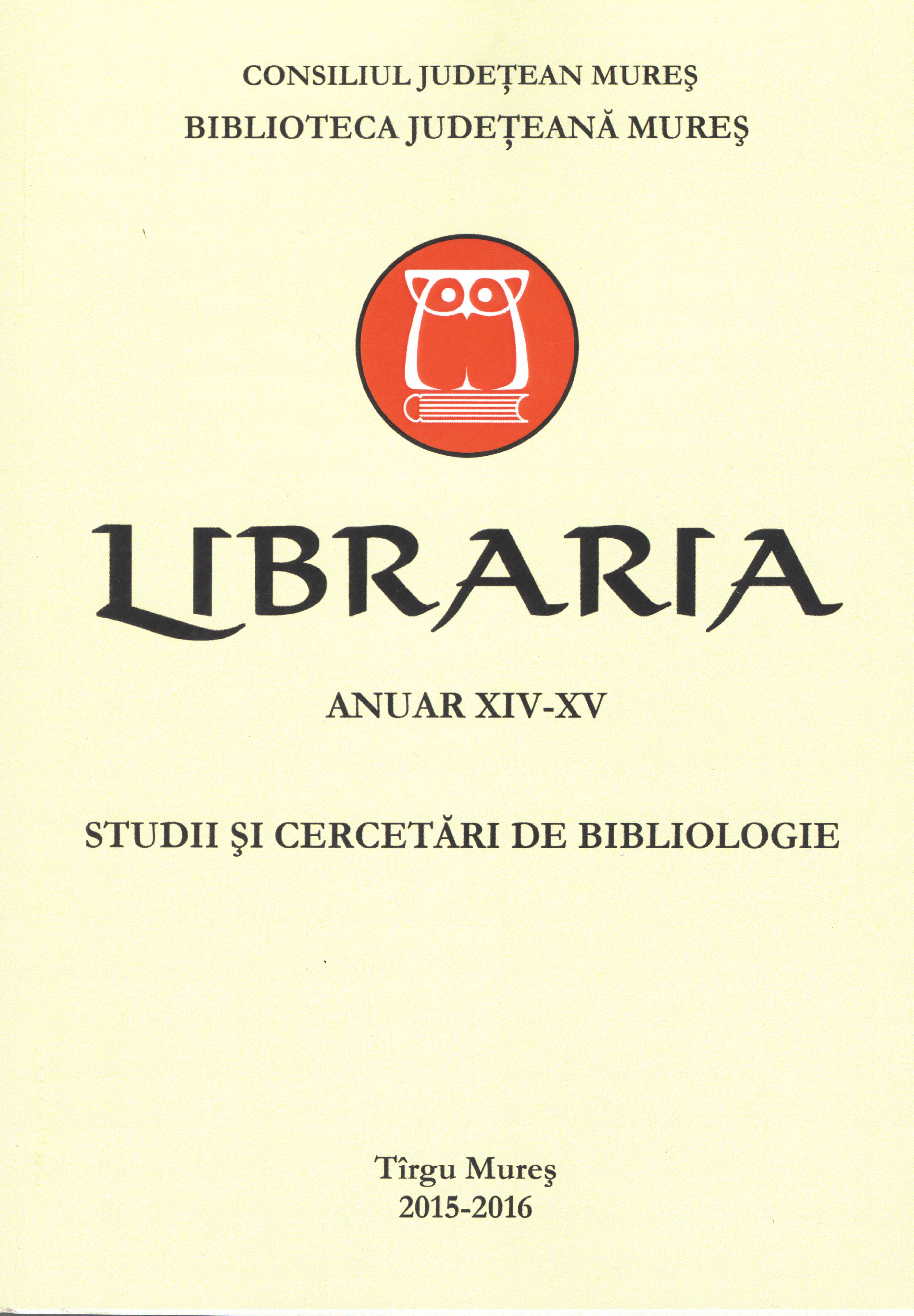 Biblioteca Judeţeană Mureş reflectată în presa scrisă în anii 2013-2014. Bibliografie selectivă