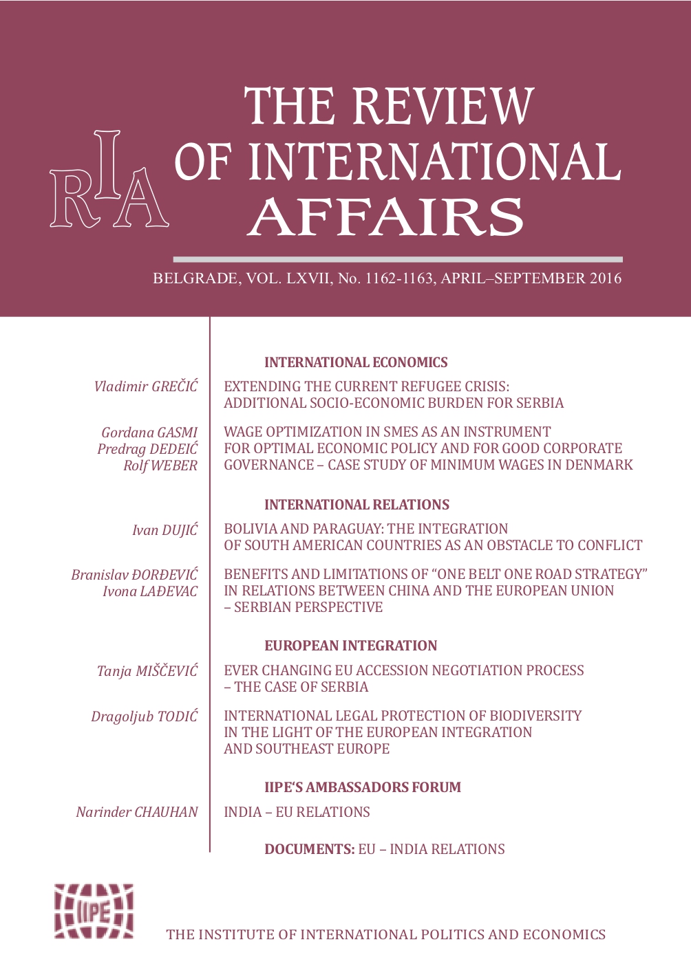 EU - India relations documents Cover Image