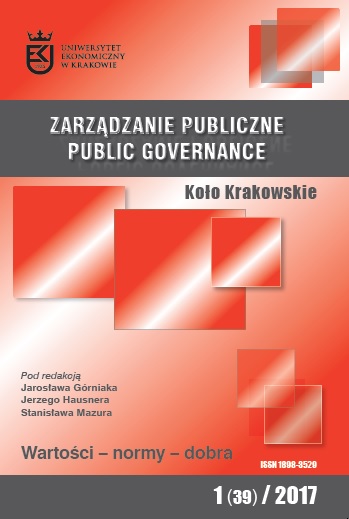 Współczesne państwo wobec triady funkcjonalnej: wartości – normy – dobra