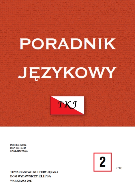 (Im)proper language use in grammars books of Polish from the Age of Enlightenment Cover Image