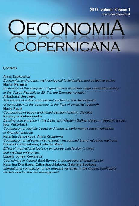 INTERNATIONAL COMPARISON OF THE RELEVANT VARIABLES IN THE CHOSEN BANKRUPTCY MODELS USED IN THE RISK MANAGEMENT Cover Image