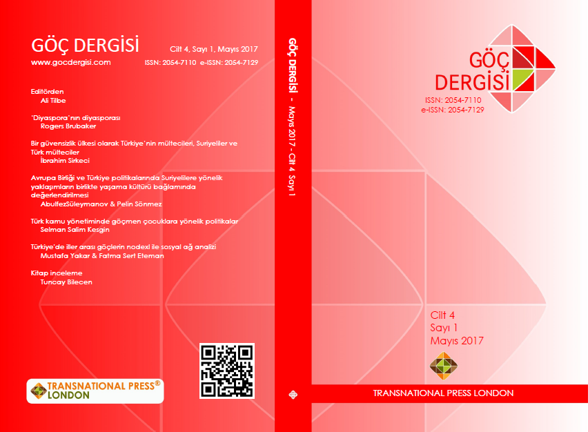 Avrupa Birliği ve Türkiye Politikalarında Suriyelilere Yönelik Yaklaşımların Birlikte Yaşama Kültürü Bağlamında  Değerlendirilmesi