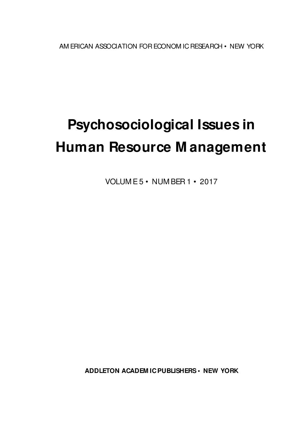 WHAT CONTRIBUTES TO PSYCHOLOGICAL CONTRACT BREACH? INVESTIGATING A MULTILEVEL APPROACH ON THE INTERPLAY OF ORGANIZATIONAL AND INDIVIDUAL FACTORS Cover Image