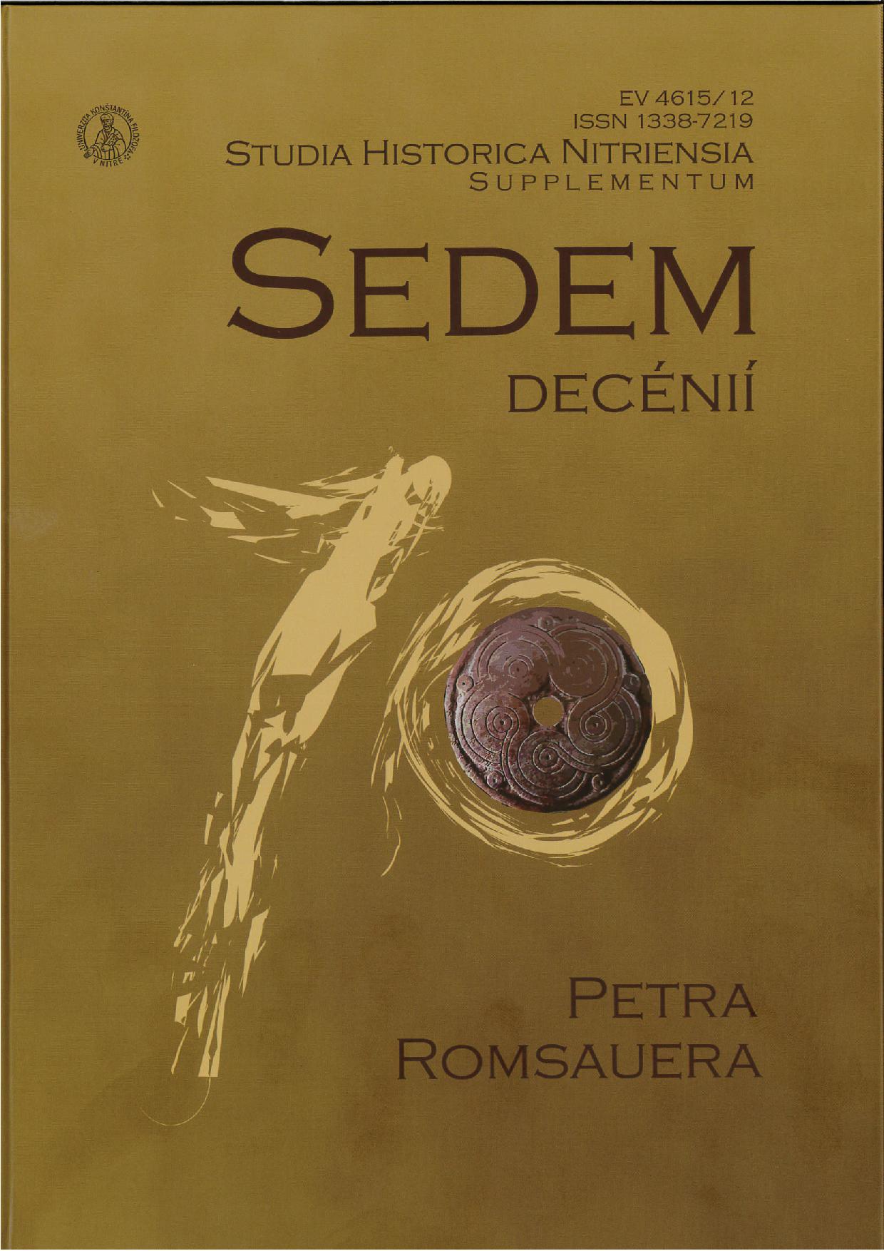 The settlement of Chotín in the Roman period Cover Image