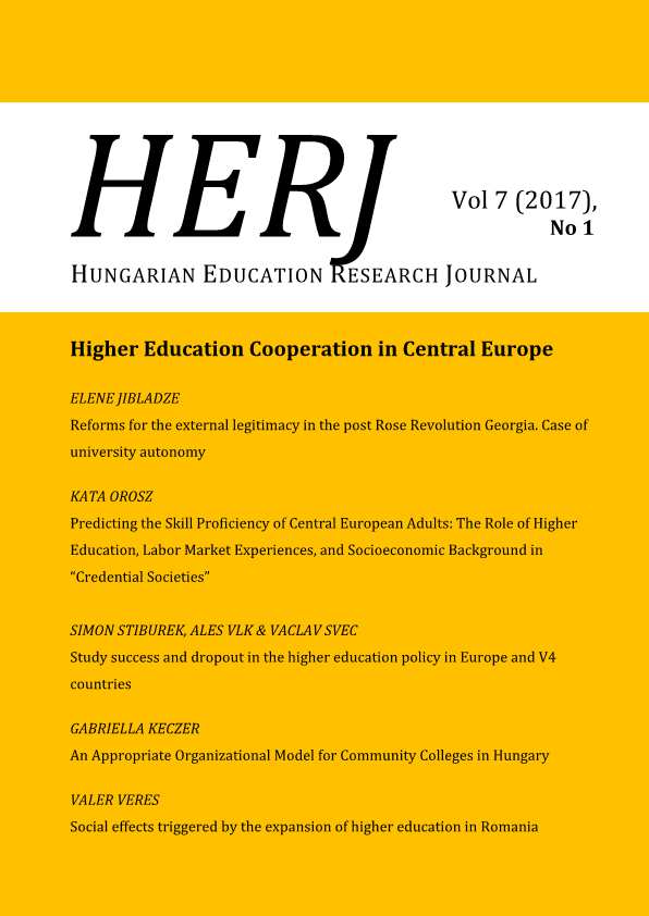 An Appropriate Organizational Model for Community Colleges in Hungary Cover Image