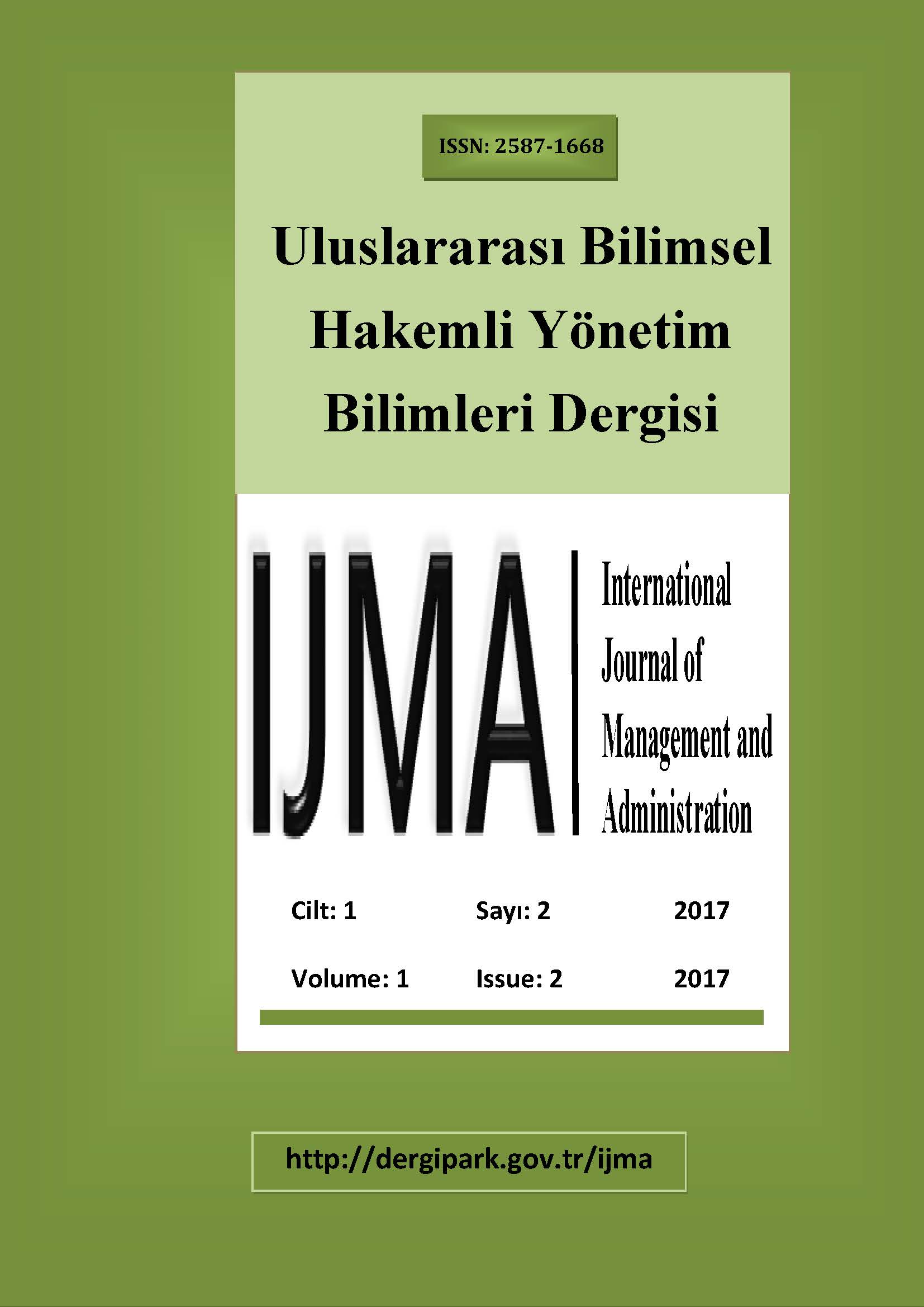 INVESTIGATION OF ORGANIZATIONAL COMMITMENT AND ORGANIZATIONAL JUSTICE PERCEPTIONS OF BANKING SECTOR EMPLOYEES Cover Image