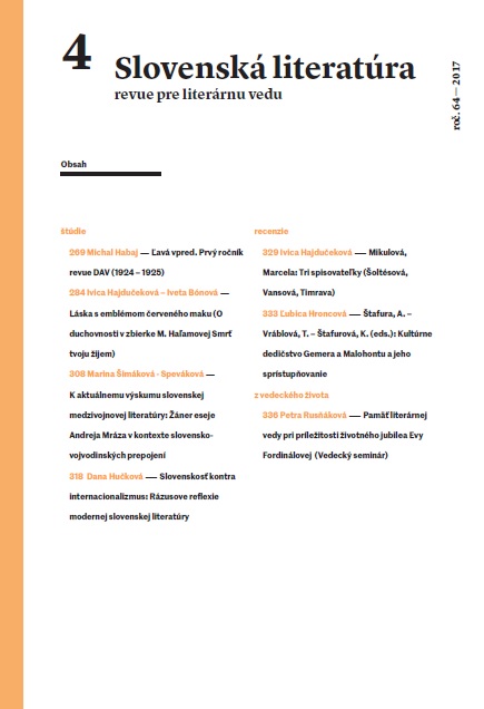 Štafura, A. – Vráblová, T. – Štafurová, K. (eds.): The cultural Heritage of Gemer and Malohont and its accessing Cover Image