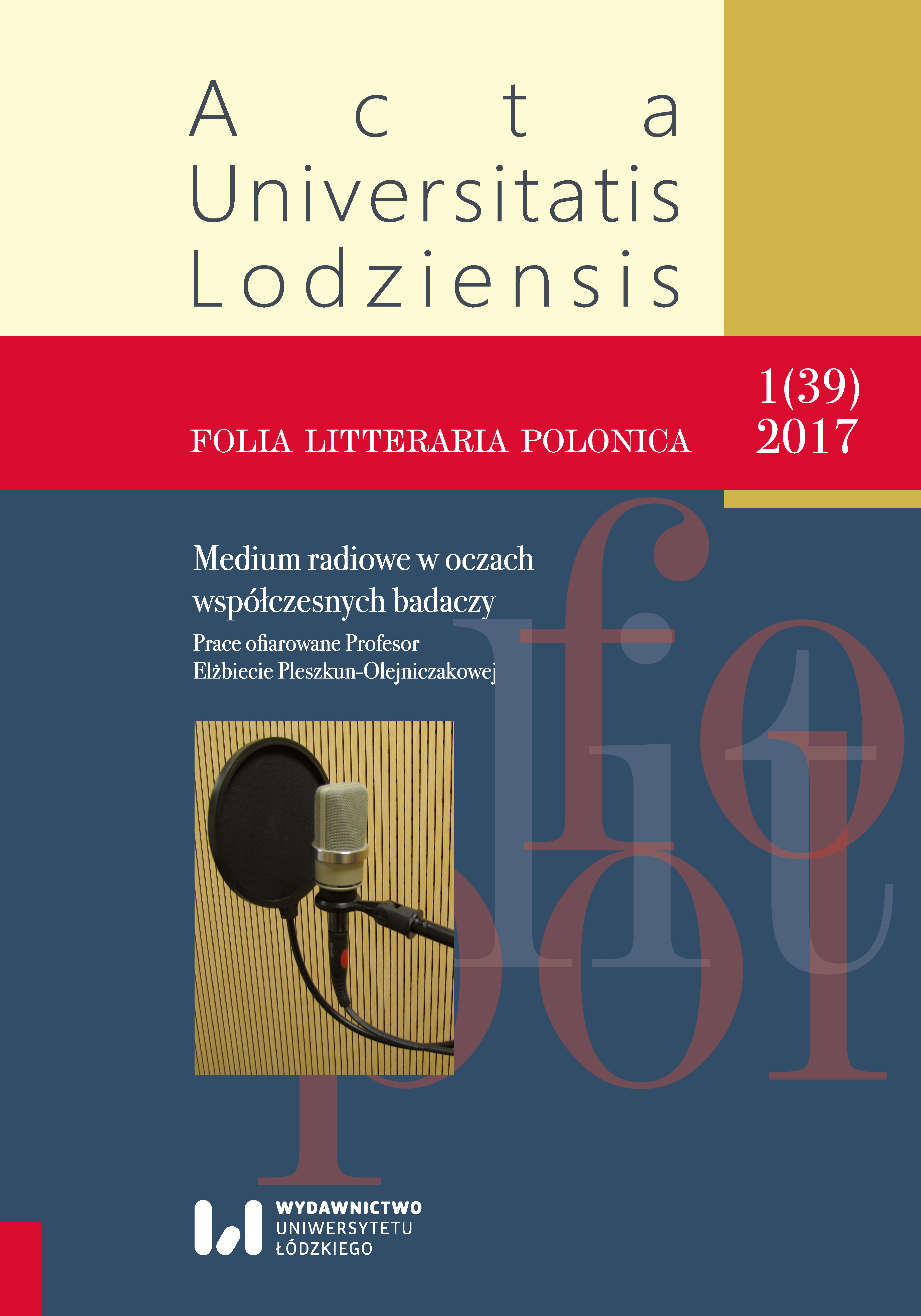 The work of Tadeusz Różewicz on radio Cover Image