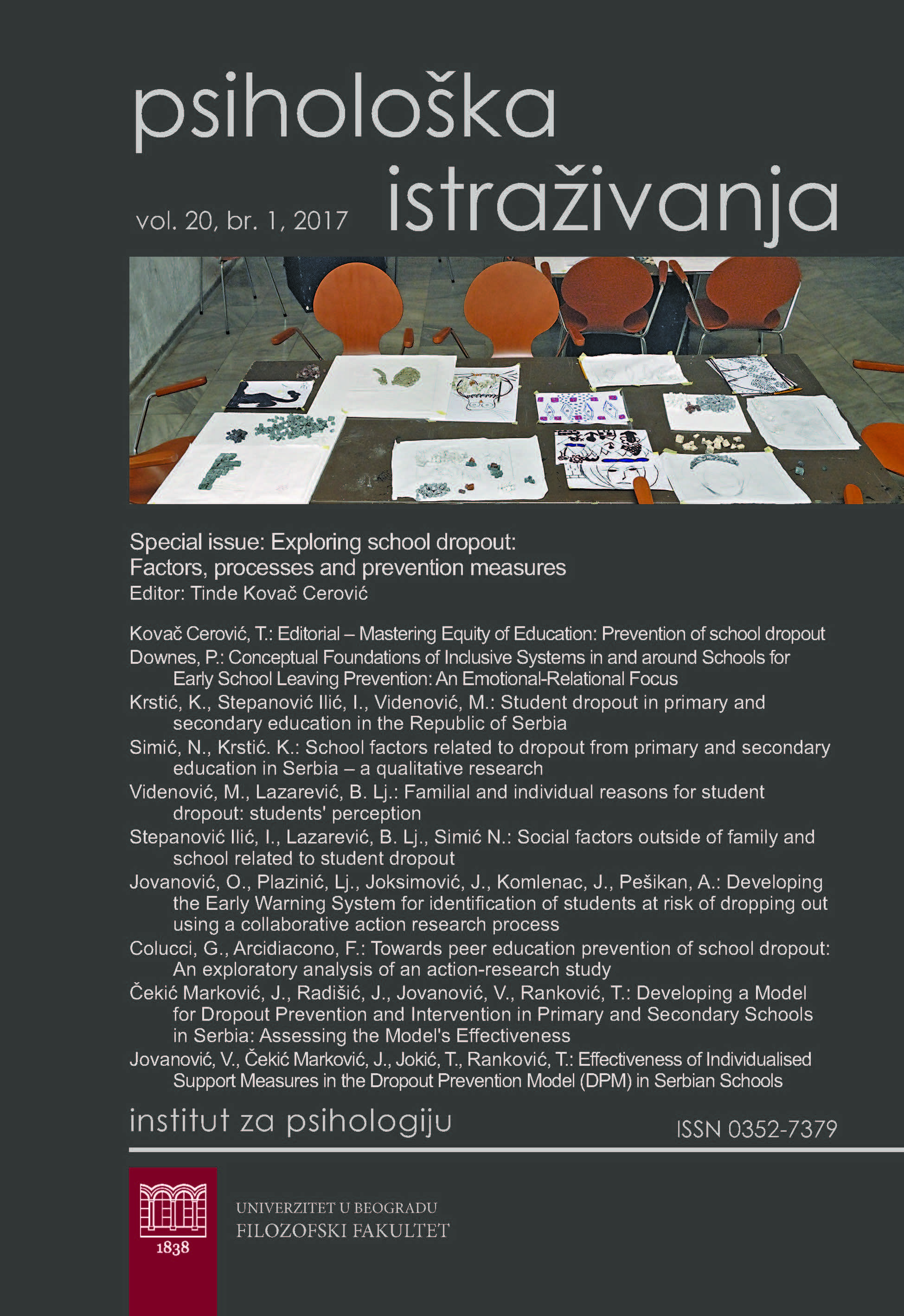 Conceptual Foundations of Inclusive Systems in and around Schools for Early School Leaving Prevention: An Emotional-Relational Focus Cover Image