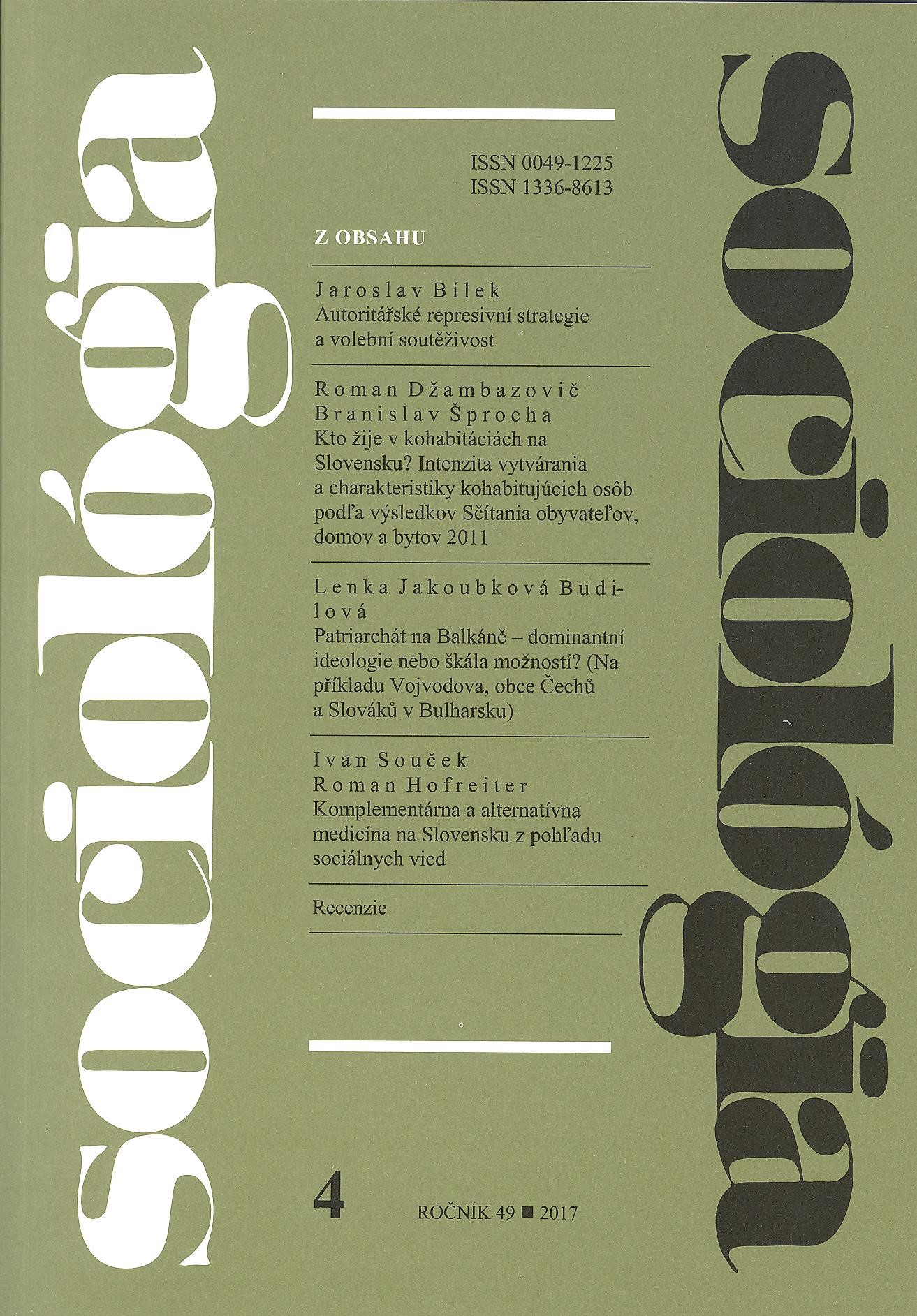Who Lives in Cohabitations in Slovakia? The Intensity of Formation and Characteristics of Cohabiting Persons According to the Population and Housing Census 2011. Cover Image
