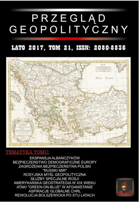 AMERYKAŃSKA GEOSTRATEGIA OD WOJNY O NIEPODLEGŁOŚĆ DO WOJNY HISZPAŃSKO-AMERYKAŃSKIEJ