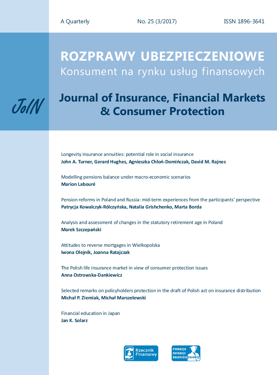 The Polish life insurance market in view of consumer protection issues Cover Image