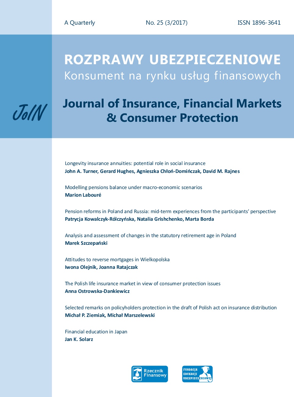 Modelling pensions balance under macro-economic scenarios Cover Image