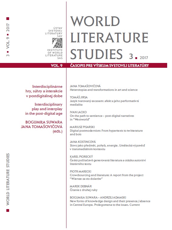 Czech computer-generated literature and the question of authorship of the literary text Cover Image