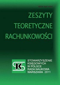 ERRATA do artykułu w „Zeszytach Teoretycznych Rachunkowości” 2017, 92 (148) Cover Image