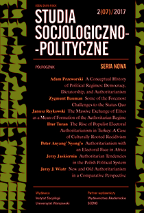 The Rise of Populist Electoral Authoritarianism in Turkey: a Case of Culturally Rooted Recidivism