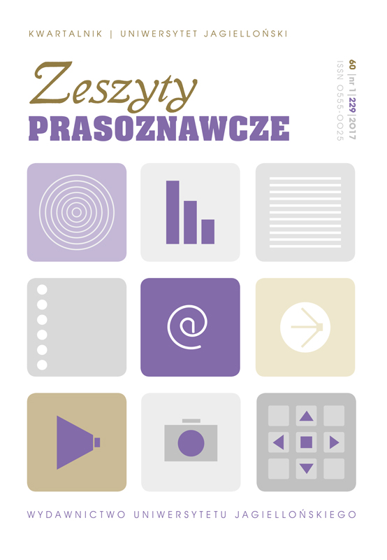 The Impact of the Press Research Centre in Krakow on the way of shaping the media researchers community of the Journalism Unit at the University of Silesia Cover Image