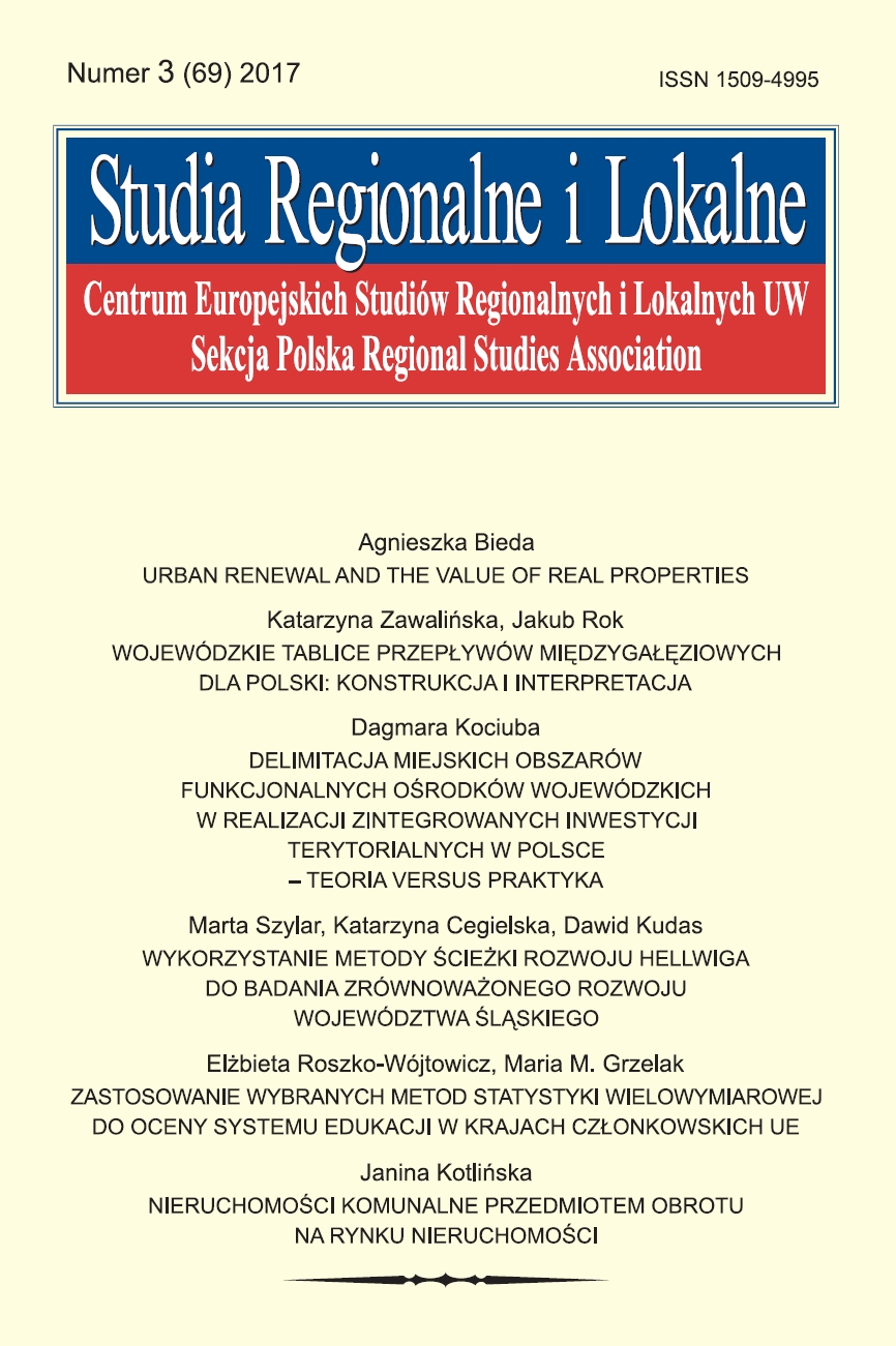 The use of selected methods of multidimensional statistical analysis to compare education systems in EU Member States Cover Image