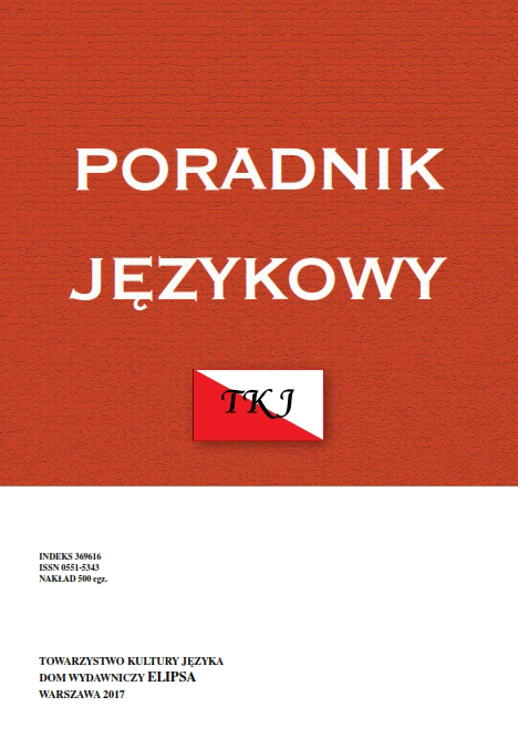Uchwała nr 2 Walnego Zgromadzenia Towarzystwa Kultury Języka w sprawie miesięcznika „Poradnik Językowy” Cover Image