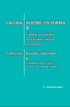 Spatial deixis in Lithuanian: demonstrative pronouns Cover Image